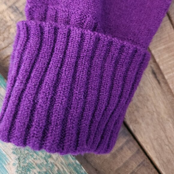 Banana Republic Y2K fine merino wool sweater/turtleneck in berry Sz M - Picture 6 of 11